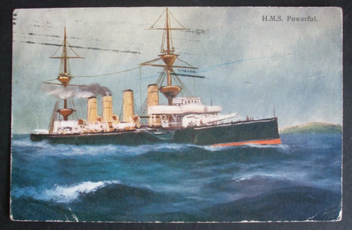 1905 royal navy hms powerful - royal,